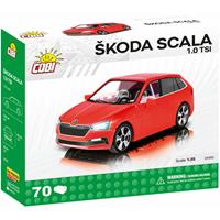 COBI 24582 - Škoda Scala 1.0 TSI, rot, Maßstab 1:35, 70 Bauteile, Bausatz
