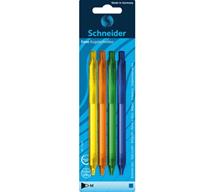 5 x Schneider Kugelschreiber Fave M blau Blisterkarte sortiert Ve=4 St