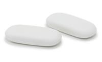 Soho gum ovaal 2,5 x 6 cm rubber wit 2 stuks
