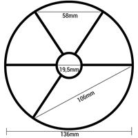 Midas Rubberen ring 6-wegkraan  Ø136mm