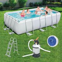 BESTWAY INTERNATIONAL LIMITED Bestway Power Steel Frame Rectangular Pool Set 56442 404 x 201 x100 cm