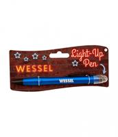 Paper Dreams light up pen Wessel junior donkerblauw