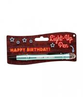 Paper Dreams light up pen Happy Birthday groen