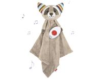Zazu robin de wasbeer heartbeat knuffeldoekje Beige