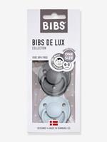 BIBS Schnuller De Lux Iron / Baby Blue 0-36 Monate, 2 Stk.