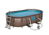 Bestway Power Steel Set Oval Rattan Swim Vista 427 cm Pool