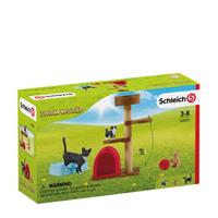 Schleich Farm World Krabpaal set met katten