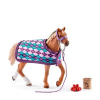 Schleich Horse Club engelse volbloed met deken 42360