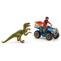 Schleich Dinosaurs 41466 Flucht auf Quad vor Velociraptor