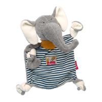 sigikidhscharrerkochgmbhcokg sigikid Schnuffeltuch Elefant, Schmusetuch, Kuscheltuch, Babytuch, Schuffel Tuch, Grau / Blau, 39378