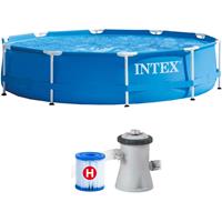 Zwembad Verwijderbaar Intex Blauw KIT 4485 L (ø 305 x 76 cm)