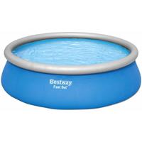 Bestway Fast Set Pool 457 x 122 cm Komplett-Set mit Filterpumpe rund blau