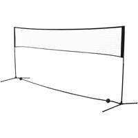 HOMCOM Badmintonnetz höhenverstellbar schwarz 400 x 103 cm x 94-158 cm (BxTxH)   Volleyball Tennisnetz tragbar Federball Pickleball