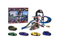 Majorette Garage met Lift en 5 Auto's