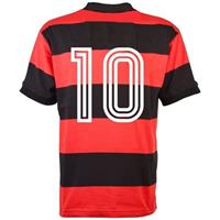 Flamengo Retro Voetbalshirt 1970's + Nummer 10 (Zico)