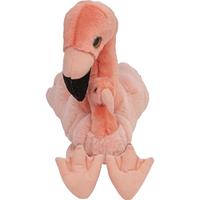 Nature Planet Pluche familie Flamingos knuffels van 22 cm -