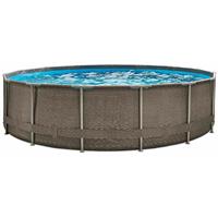 SUMMER WAVES Rundpool Active Frame Swimmingpool braun Ø457x106 cm