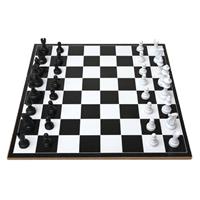 Atosa Reisspellen/bordspellen 2-in-1 set van schaken en erger je niet 35 x 30 cm -