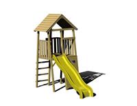 Wendi Toys WTJ1 - Houten Speeltoren Falcon - inclusief Glijbaan en Klimwand