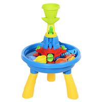 HOMCOM Kinderspeeltafel zandbaktafel met 21 stuks. Accessoires educatief speelgoed 3 jaar PP | Aosom Netherlands