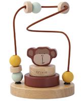 kralenframe Mr. Monkey junior 15 cm hout bruin