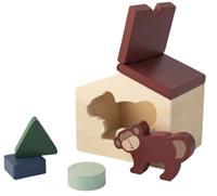 TRIXIE blokkenhuis Mr. Monkey 14 cm hout naturel/bruin 5 delig