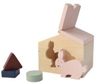 TRIXIE blokkenhuis Mrs. Rabbit 12 cm hout naturel 5 delig