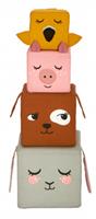 stapelblokken Country Life 36,5 cm katoen 4 delig