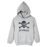 St. Pauli Kinder Kapuzenpullover Totenkopf grau