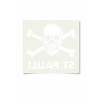 St. Pauli raamsticker doodshoofd Transparant
