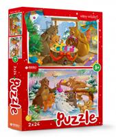 Rebo Productions legpuzzel Christmas Bears junior 24/24 stukjes