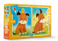 Rebo Productions legpuzzel Hond & Eendje junior 24/24 stukjes