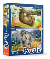 Rebo Productions legpuzzel Wolf & Luiaard junior 24/48 stukjes