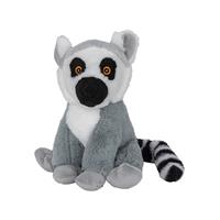 Pluche knuffel ringstaart maki aap van 21 cm -