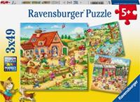 Ravensburger Landelijke Vakantie Puzzel (3x49 stukjes)