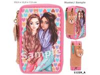 TOPModel etui Teddy Cool meisjes 13 x 20 cm roze 44 delig
