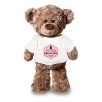 Bellatio Jullie worden opa en oma aankondiging meisje pluche teddybeer knuffel 24 cm -