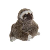 Nature Plush Planet Pluche grijze luiaard knuffel van 18 cm -