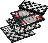 Philos GmbH & Co.KG Philos 2506 Schach-Backgammon-Dame-Set magnetisch