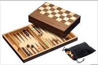 Philos Schach/Backgammon, Walnuss, Feld 32 mm