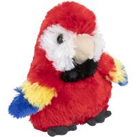 Nature Planet Pluche kleine Papegaai rood knuffel van 13 cm -