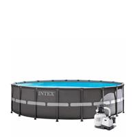 Intex Frame Swimming Pool Set 'Ultra Rondo XTR' anthrazit Ø 610 x 122 cm Inkl. Sandfilteranlage