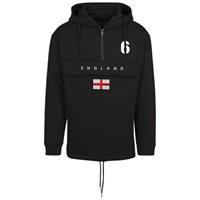 Sportus.nl FC Eleven - Engeland Vlag Anorak Hoodie - Zwart