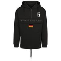 Sportus.nl FC Eleven - Duitsland Vlag Anorak Hoodie - Zwart