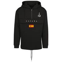 Sportus.nl FC Eleven - Spanje Vlag Anorak Hoodie - Zwart