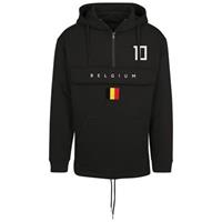 Sportus.nl FC Eleven - BelgiÃ« Vlag Anorak Hoodie - Zwart