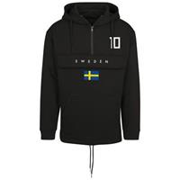 Sportus.nl FC Eleven - Sweden Vlag Anorak Hoodie - Zwart