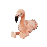 Nature Planet Pluche roze flamingo knuffel van 30 cm -