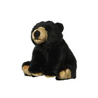 Nature Plush Planet Pluche zwarte beer knuffel van 18 cm -