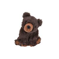 Nature Planet Pluche bruine Beer puppy knuffel van 12 cm -